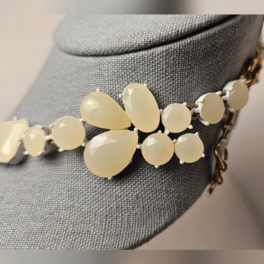 [J. CREW] Candy Gem Collection Opaque Cream◇Off White Translucent Stones